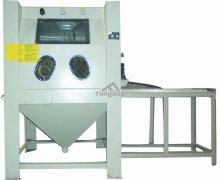 （標準型）推車轉臺式手動噴砂機-推車轉臺手動噴砂機噴砂設備應用范圍 騰博噴砂機械系列手動噴砂機適用于較重工件的噴砂處理，如各類型模具、···